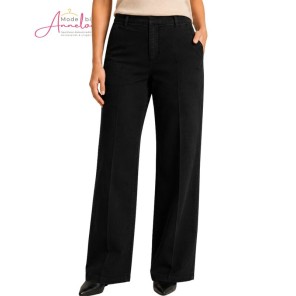 Anna Montana broek 1045 Mila wide flexi Milano- Zwart Anna Montana broek 1045 Mila wide flexi Milano- Zwart